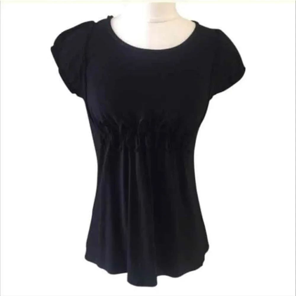 Max Studio black short sleeved top